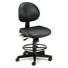 OFM 24 Hour Ergonomic Vinyl Armless Task Chair with Drafting Kit, Mid Back, in Black (241-VAM-DK-606)