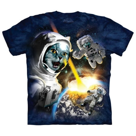 The Mountain Blue Cotton Cataclysm Space Design Novelty Adult T-Shirt NEW