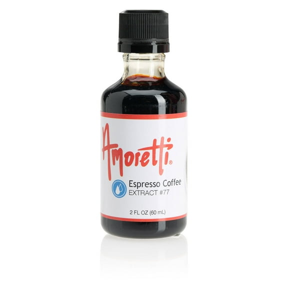 Amoretti - Espresso Coffee Extract Water Soluble 2 oz - Highly Concentrated & Perfect For Pastry, Savory, Brewing, and more, Preservative Free, Vegan, Kosher Pareve, Keto Friendly