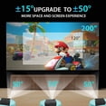 thumbnail image 5 of JIMTAB M18 Native 1080P LED Video Projector, Upgraded HD Projector with 300”Display Support AV,VGA,USB,HDMI, Compatible with Xbox,Laptop,iPhone and Android for Academic Display (Dark Star), 5 of 8