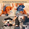 thumbnail image 2 of Pet Grooming Gloves Dog Hair Remover Mitt Cat Deshedding Gentle Fur Brush Glove, 2 of 8