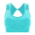thumbnail image 6 of OSOLU Medium Impact Sports Bras For Women Workout Crop Tops With Removable Pads Yoga Racerback Bra Workout Sports High Support Comfortable Bralettes Light Blue L, 6 of 8