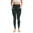 thumbnail image 3 of Gibobby Yoga pants mujer Pantalones de yoga Deportes cepillados Mujeres delgadas de estampado Desnudo con bolsillos Fitness Pantalones finos y cintu(Gris,XL), 3 of 5