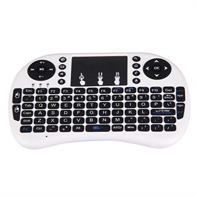 White HUFAN I8 2.4GHz Fly Air Mouse Wireless Mini Keyboard with Embedded USB Receiver for Android TV Box//PC