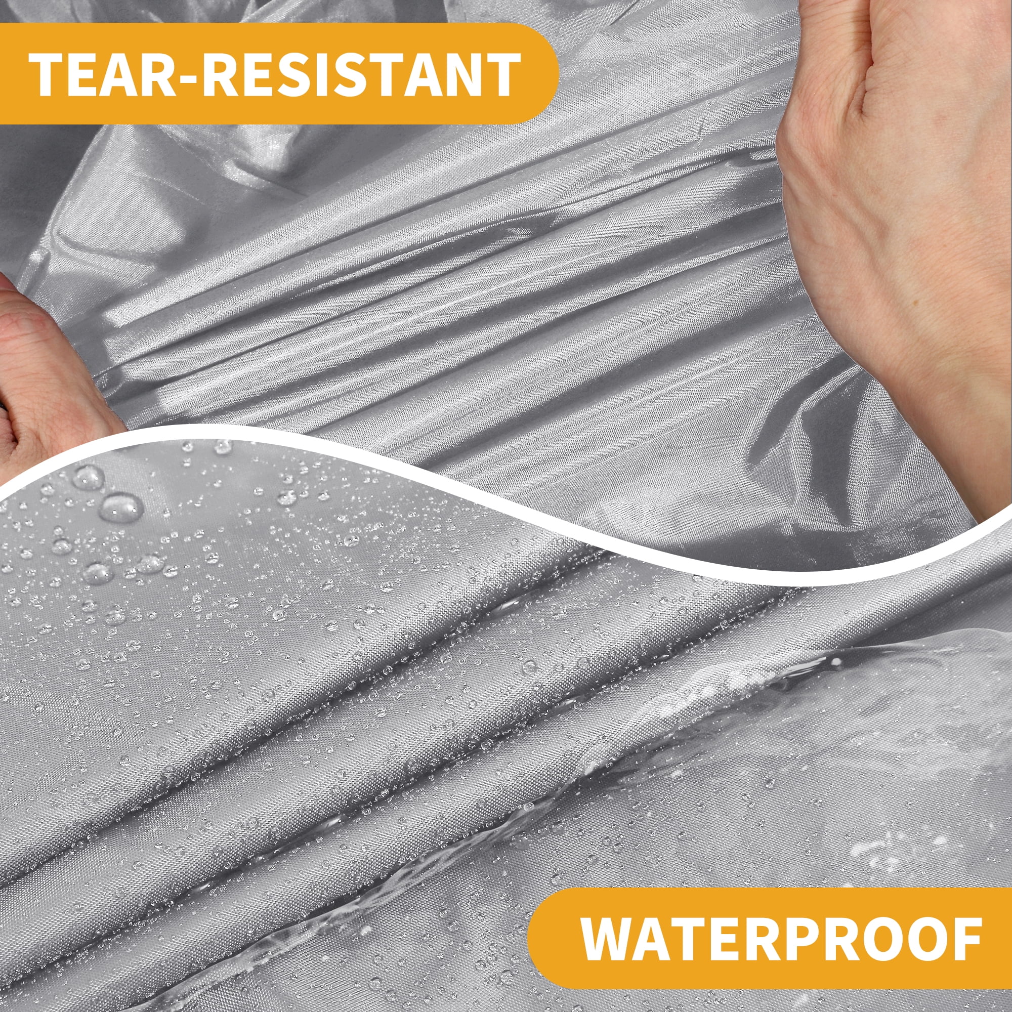 Unique Bargains Universal Car Cover Waterproof Silver Tone 181.1"x72.83"x55.12"
