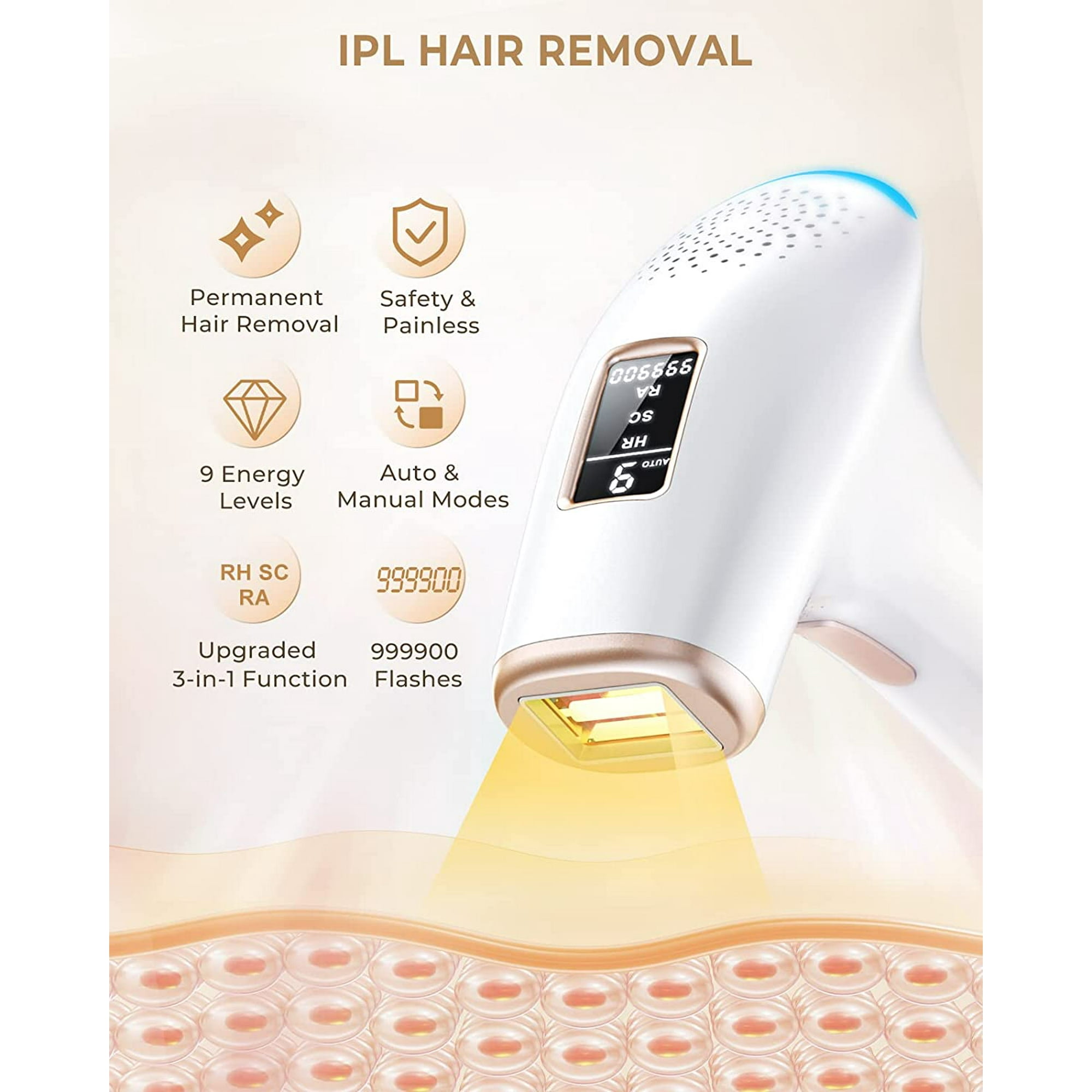 IPL HAIR REMOVAL 脱毛器 US White IPL HAIR REMOVAL 脱毛器 US White 光美容器 脱毛・美容機器