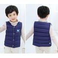 thumbnail image 4 of Staki Toddler Vests Boys Puffer Vest Kids Winter Quilted Sleeveless Jacket(Navy,10-13 Years), 4 of 5
