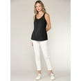 thumbnail image 5 of Made by Johnny Women's Summer Sleeveless Pleated Back Closure Casual Tank Tops L BLACK, 5 of 6