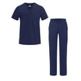 thumbnail image 1 of Adar Addition Go-Basic Scrub Set for Men - Classic V-Neck Scrub Top & Cargo Scrub Pants - A9300 - Navy - 3X, 1 of 7