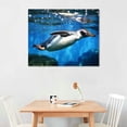 thumbnail image 2 of Nawypu Penguin Wall Art For Living room City Poster Canvas Prints Printing Home Office Decorations With Framed, 2 of 4
