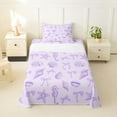 thumbnail image 2 of jejeloiu Kawaii Bowtie Bow Twin Sheet Sets,Ocean Animal Seahorse Bedding For Girls Teens 3pcs, 2 of 6