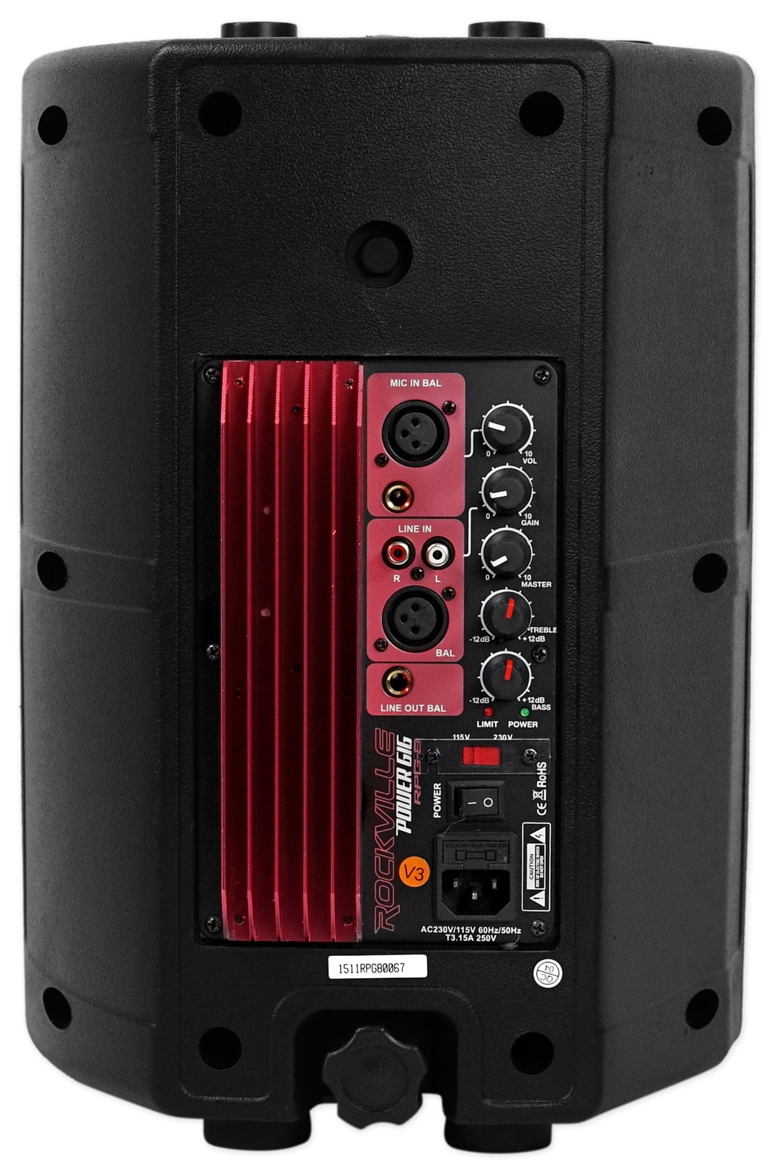 (2) Rockville RPG8 8" Powered Active 400 Watt DJ PA Speakers+Active Subwoofer