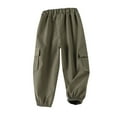 thumbnail image 2 of Boys Cargo Pants for Everyday Wear Elastic Trousers for Spring and Summer Versatile Casual Style for Kids Size 5-6 Years, 2 of 3