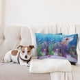 thumbnail image 4 of Ambesonne Cartoon Throw Pillow Cover 2 Pack, Evil Shark Little Fish, 24", Multicolor, 4 of 7