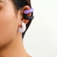 thumbnail image 3 of Clip para la oreja de una sola oreja con forma de hueso a rayas de hilo de metal colorido de joyería europea y americana, clip para la oreja de círculo de moda femenina, 3 of 6