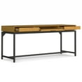 thumbnail image 6 of Banting 72 inch Wide Solid Wood Industrial Mid Century Wide Desk in Oak Veneer, 6 of 13