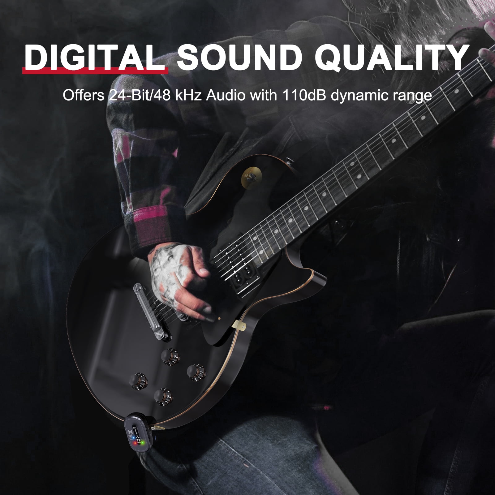 Xvive A58 Wireless Guitar System with 5.8GHz Transmitter and Receiver (Sunburst)