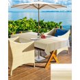thumbnail image 5 of Outdoor Tablecloth with Umbrella Hole and Zipper 60 x 84 Inch Abstract Rustic Beige White Gradient Table Cover for Rectangular Tables Waterproof Tabletop Collection for Patio Garden Picnic Camping, 5 of 6