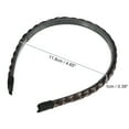 thumbnail image 2 of Unique Bargains 1 Pcs Headband Synthetic Hair Plaited Deep Brown 0.39 Inch Wide Headband Braid Braided with Teeth, 2 of 7