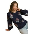 thumbnail image 5 of GARDEN NAKED Floral Knit Sweater with Puff Sleeves, 5 of 5