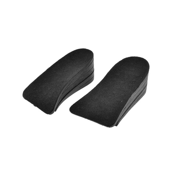 INSPIRE CHIC Men's Black Soft Silicone Double Layer 2" Up Shoes Pads Height Insoles