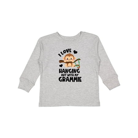

Inktastic Monkey I Love Hanging out with My Grammie Gift Toddler Boy or Toddler Girl Long Sleeve T-Shirt