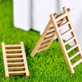 thumbnail image 5 of SHOWERORO Wooden Mini Ladders Beige 40Pcs 3.5X1.2X0.1In, 5 of 8
