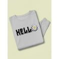 thumbnail image 3 of Hello Daisy Flower Sweatshirt Women - Women Sweatshirt, Sport Grey, 3XL, 3 of 4