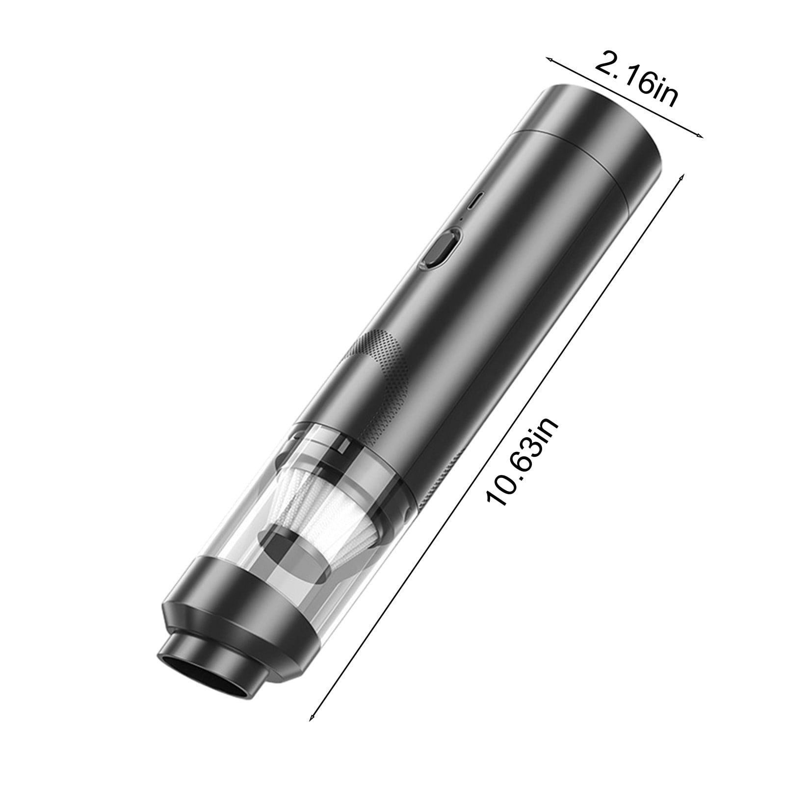Portable Handheld Vacuum Cleaner, Powerful Car Vacuum for Pet Hair, Sand, Food Residue, Liquids and Debris, with 3 Nozzles, Easy to Clean, Black