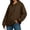 Brown, variant on Women's Sweatshirts with Hooded Drawstring Long Sleeve Cinch Cuff Loose Fitted Fall Winter Breathable Casual Tops with Pockets(S,Pink)