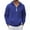 Blue, variant on Mens Autumn Winter Hoodies Solid Color Zipper Long Sleeve Sweatshirt Soft Warm Thick Pullover Gy1 Size L
