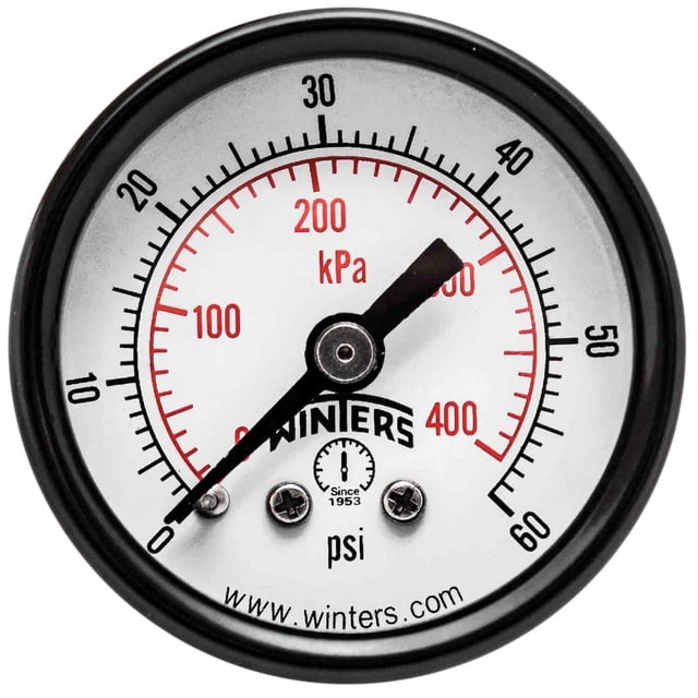Manómetro Winters Economy Utility de 1,5 cm con esfera de 0 a 4 bar