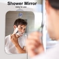 thumbnail image 2 of Espejo de ducha para afeitarse Espejo de baño sin niebla con succión Espejo de mano portátil si Romacci Espejo, 2 of 7