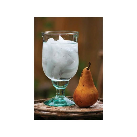 Kalalou Recycled Water Goblet, 1.64 Fluid Ounces, Clear