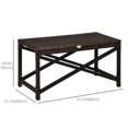 thumbnail image 3 of Outsunny End Table w/ Plastic Board Under the Table Top Side Table, Brown, 3 of 10