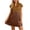 A30 Brown, variant on Chic Faux Leather Dress for Women Mini Shift V Neck Sleeveless Sundress Solid Suede Splice Party Club Work