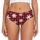 thumbnail image 1 of Balery Snowflake red plaid Ropa Interior de Algodón para Mujer con Dibujo – Braguitas Cómodas y Elásticas, Estilo Clásico-Medium, 1 of 5