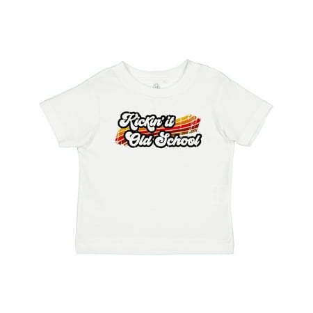 

Inktastic Kickin It Old School with Weathered Retro Stripe Gift Baby Boy or Baby Girl T-Shirt