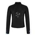 thumbnail image 2 of JanJean Kids Girls Athletic Sport Jacket Long Sleeve Zipper Figure Ice Skating Training Coat Top Black 8, 2 of 7