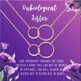 thumbnail image 2 of Anavia Unbiological Sister Gift Jewelry, Soul Sister Card Necklace, Sister Best Friend Gift, Big Little Sorority Card Gift-[Two Rose Gold Infinity Double Ring, Royal Purple Gift Card], 2 of 3