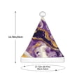 thumbnail image 3 of Balery Purple Gold Marble Swirls Pattern Santa Hat Christmas Hat Funny Christmas Hat Christmas Knitted Beanie Hat For Kids, 3 of 6