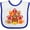White and Royal, variant on Inktastic Thanksgiving Cute Football Turkey Boys or Girls Baby Bib