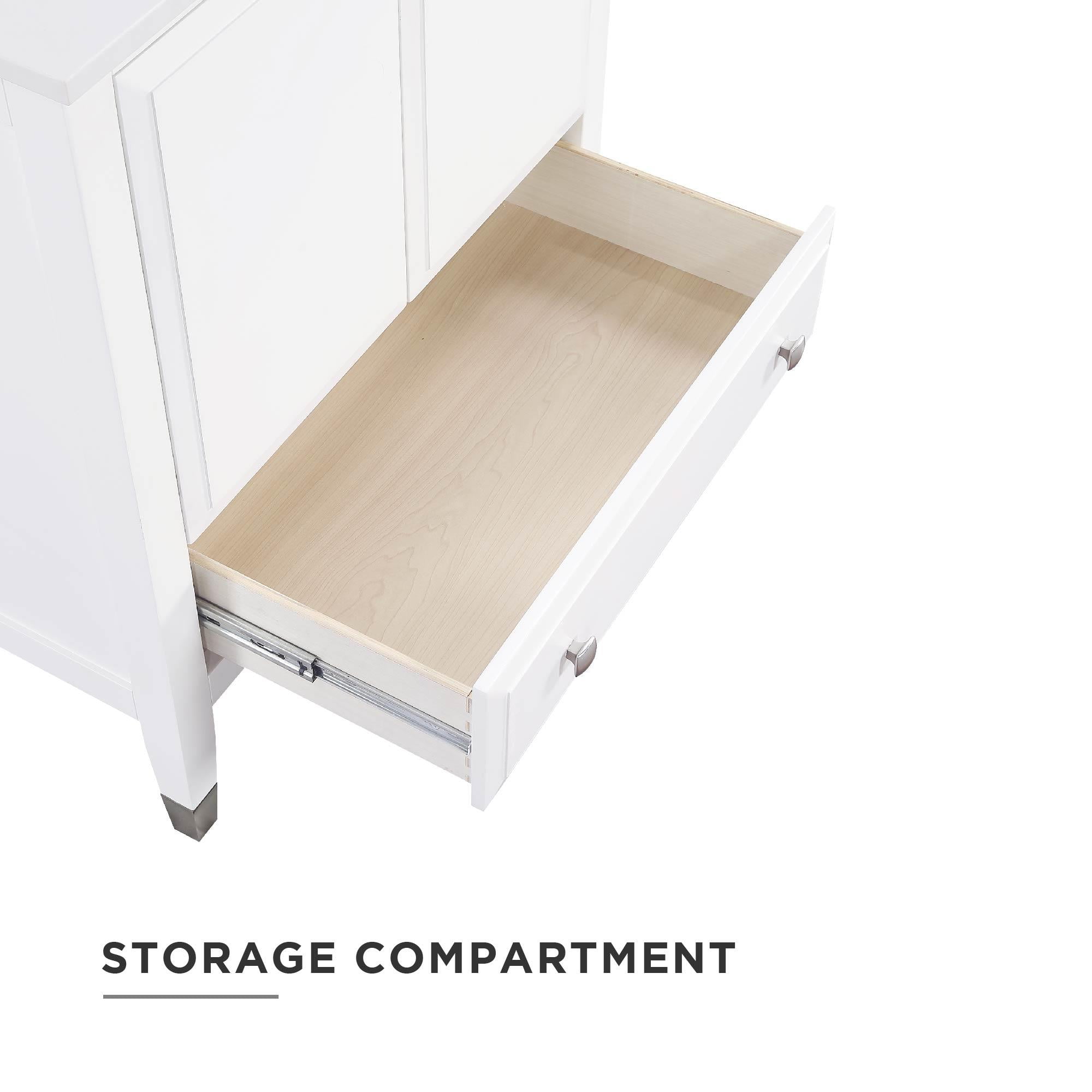 DHP Metcalfe 30 Inch Bathroom Vanity with Sink, White
