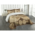 thumbnail image 3 of Ambesonne World Map Quilted Bedspread Set 3 Pcs, Historic Old Atlas, Queen Size, Multicolor, 3 of 5