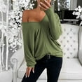 thumbnail image 3 of jsaierl Womens Tie-dye Tops V Neck Soft T-shirts Flowy Trendy Blouses Casual Loose Knit Tops Pullover Hollow-out Pullover, 3 of 8