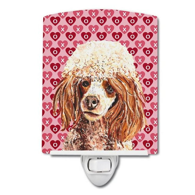 Carolines Treasures SC9699CNL Red Miniature Poodle Hearts & Love Ceramic Night Light