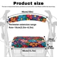 thumbnail image 6 of HELLHERO Retro Colourful Pop Floral Rollator Walker Seat and Backrest Rollbar Covers Set Seat Back Covers and Elderly Stretchable Material Reusable and Elderly Adults, 6 of 7