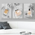 thumbnail image 3 of wall26 Framed Canvas Print Wall Art Set Duotone French Parisian Perfume Bottles Fashion Nature Photography Modern Art Floral Decorative Relax/Calm for Living Room, Bedroom, Office - 24"x36", 3 of 5