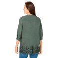 thumbnail image 3 of Woman Within Plus Size Embroidered Pintuck Tunic, 3 of 6