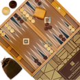 thumbnail image 1 of Juego de backgammon Woodronic 15, juego clásico plegable de madera, 1 of 7